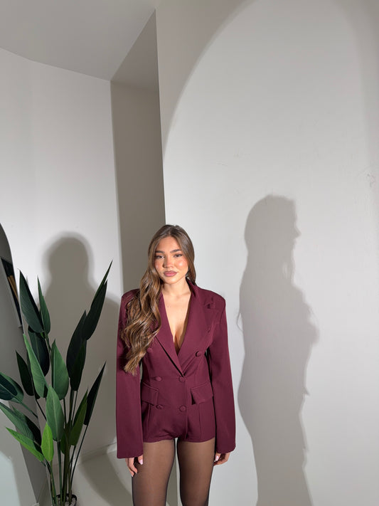 Blazer body bordeaux