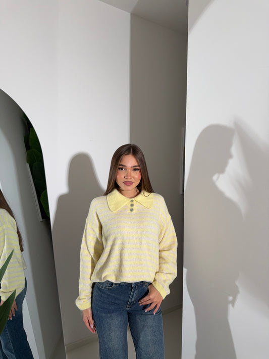 Pull FRYDA righe giallo