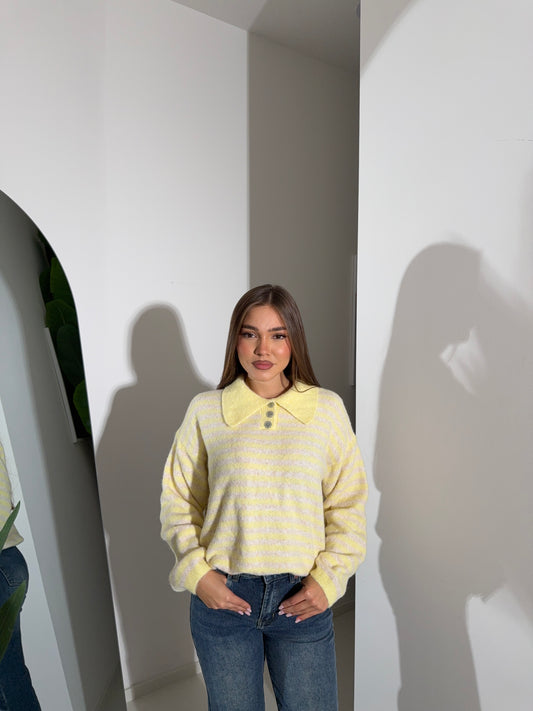 Pull FRYDA righe giallo