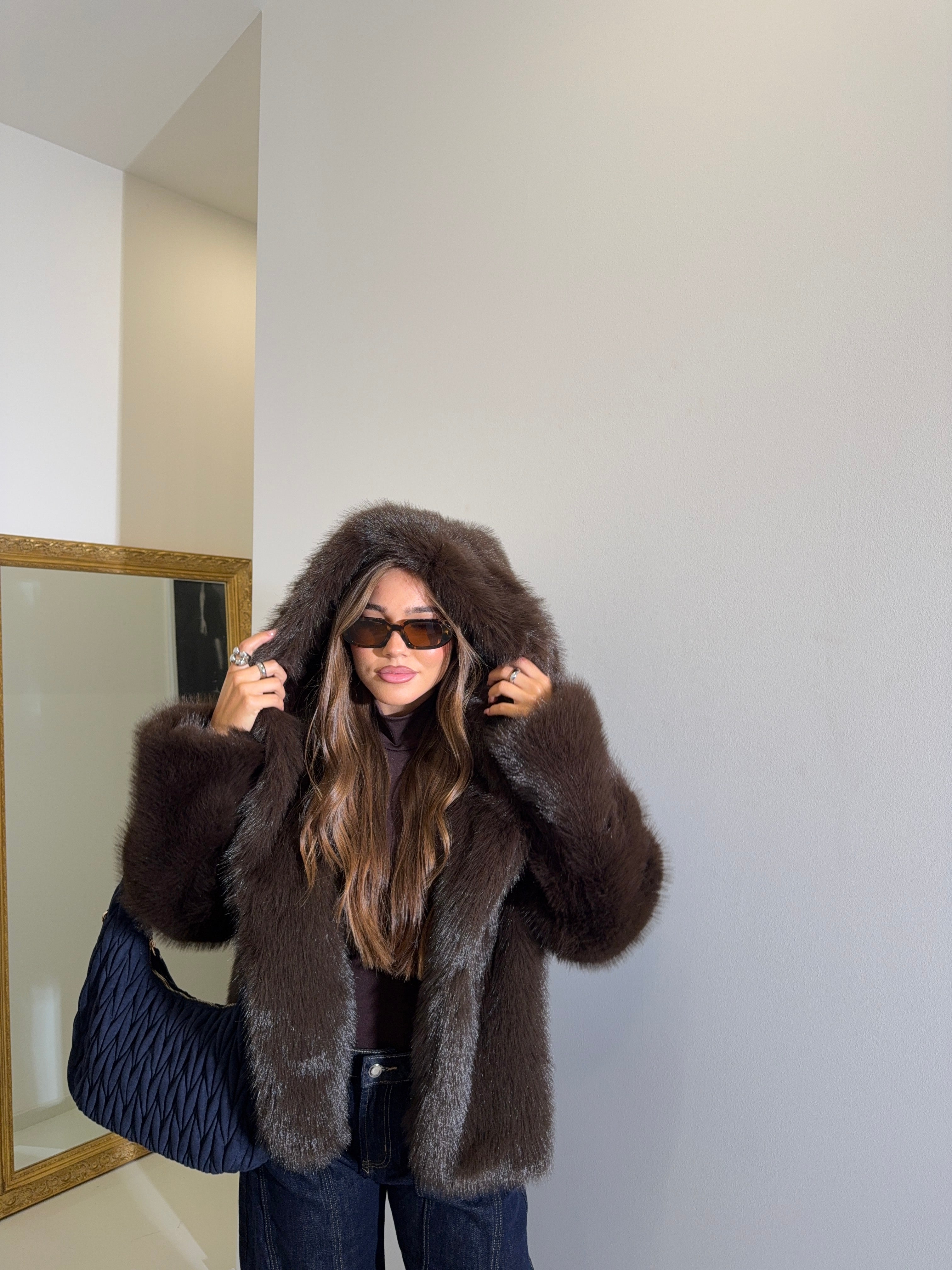 Ecofour brown con cappuccio