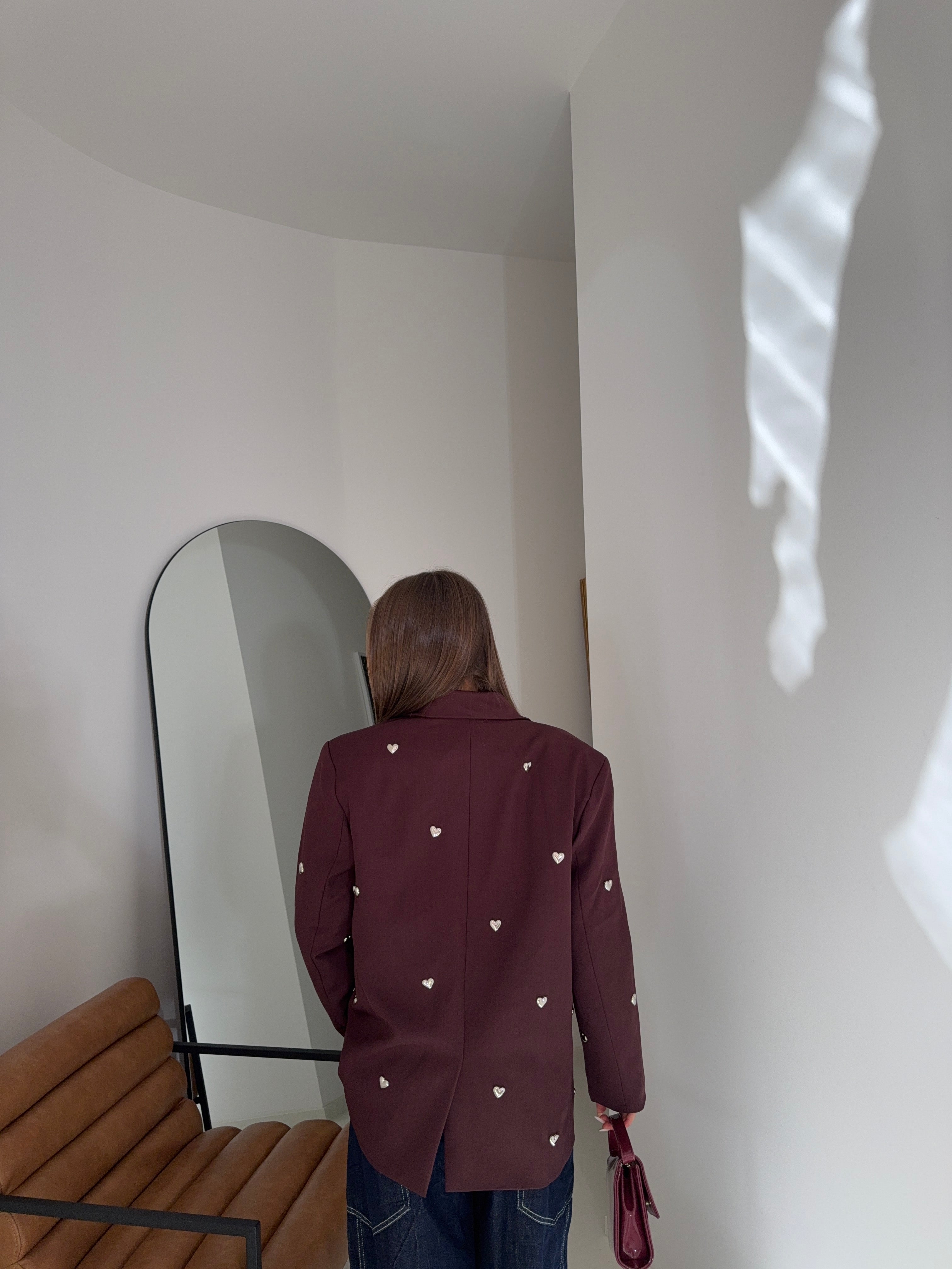 Blazer cuori bordeaux