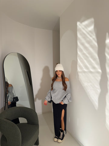 Longuette spacco nera