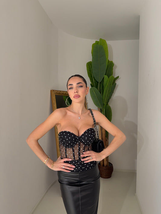 Corpetto pois black