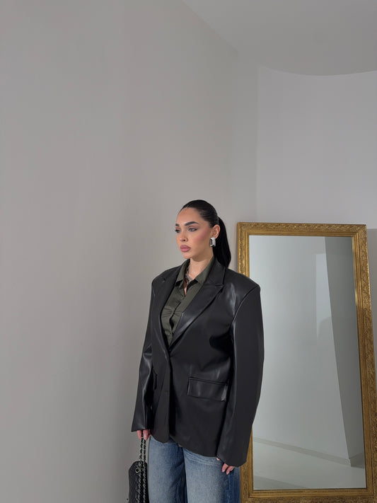 Blazer ecopelle black