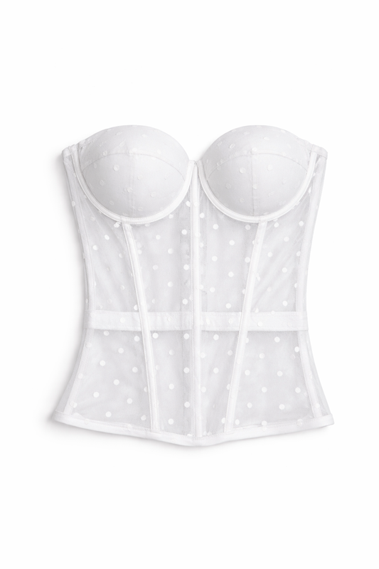 Corpetto  pois white