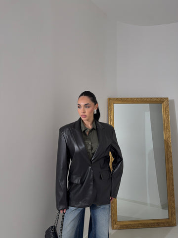 Blazer ecopelle black