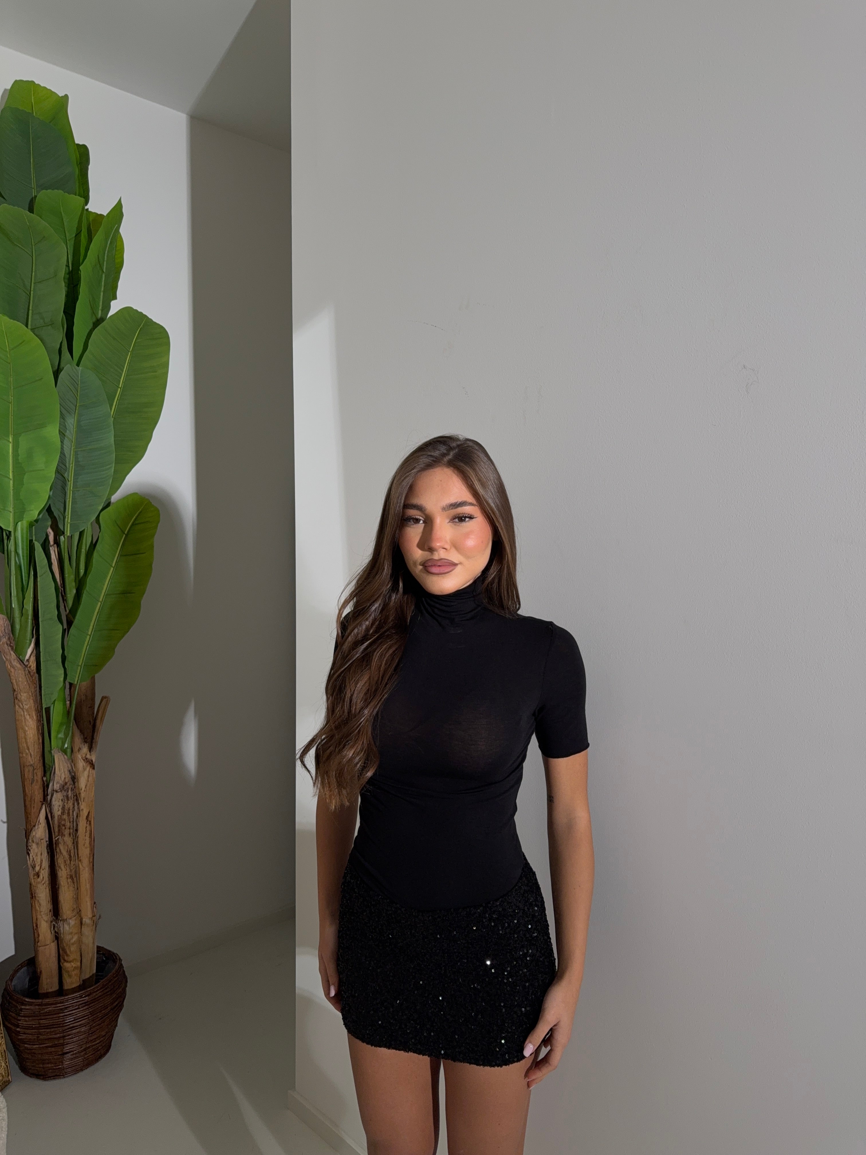 Mini Skirt Paillettes black