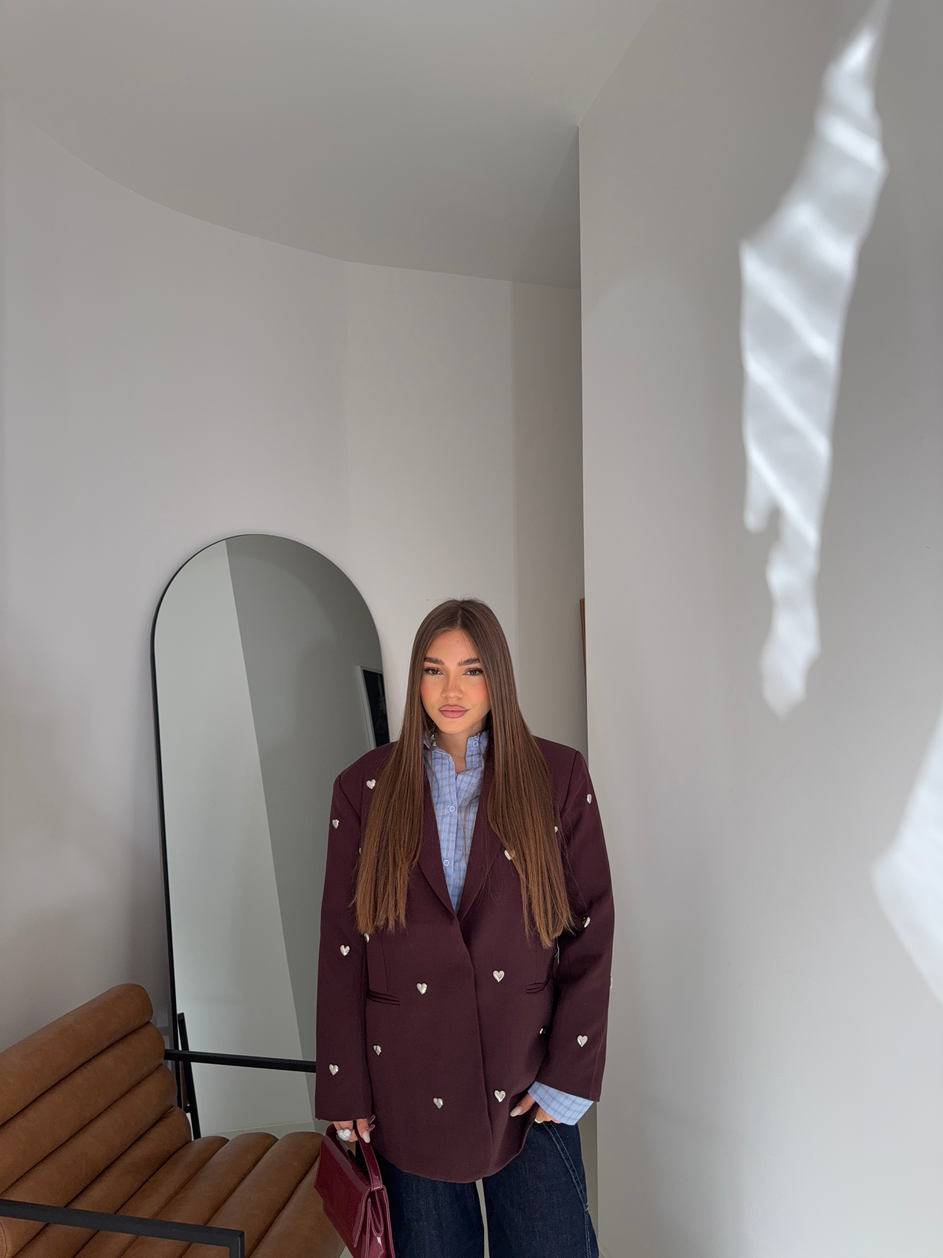 Blazer cuori bordeaux