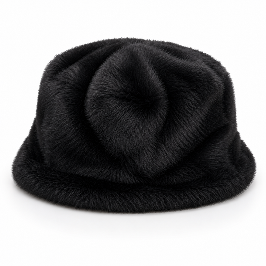 Fur bucket hat