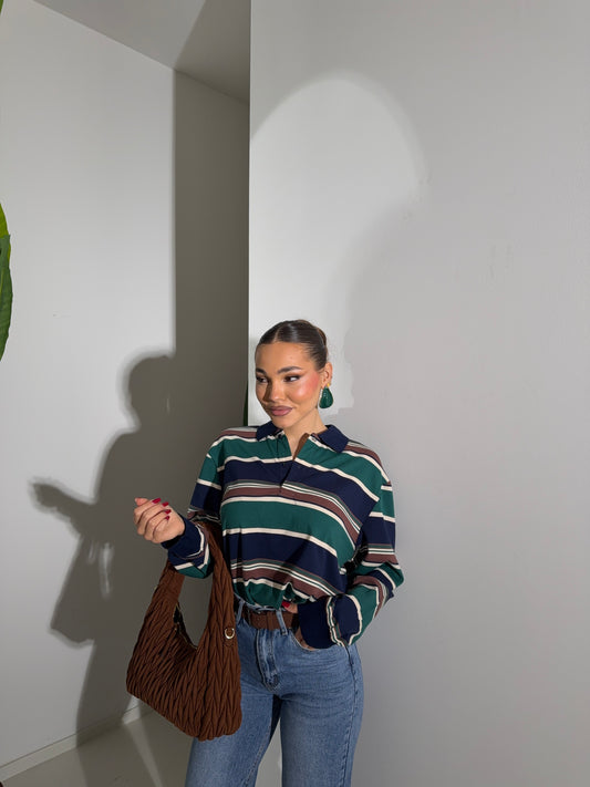 Polo AVA righe verde