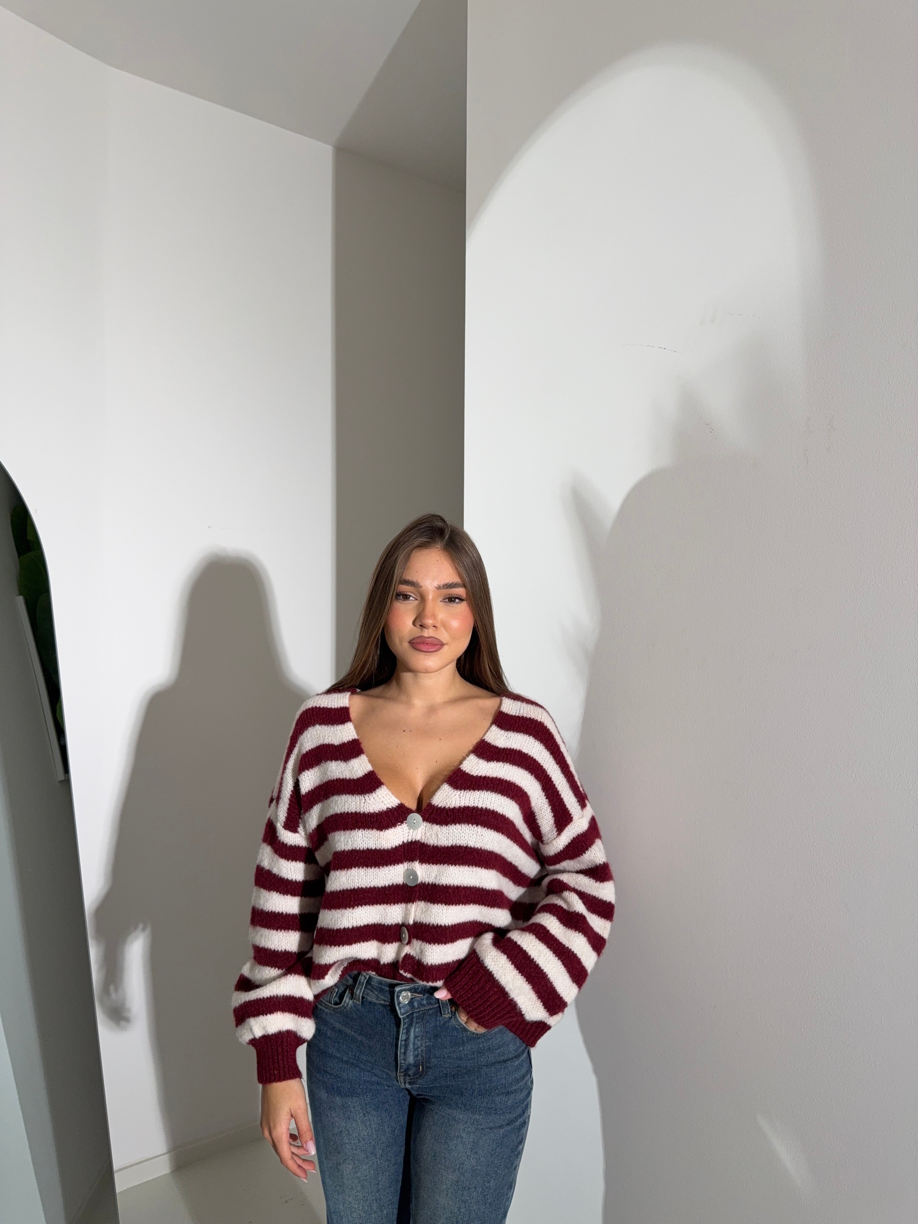 Pull VERY bottoni bordeaux