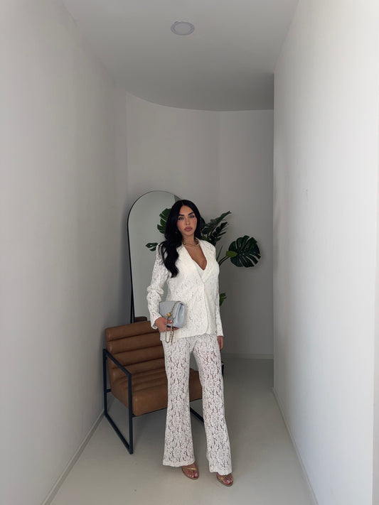 Tailleur pizzo White