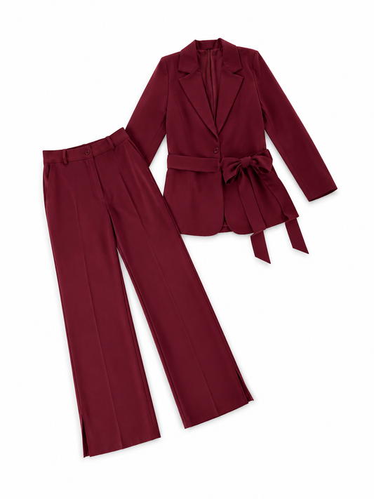Tailleur alesya bordeaux