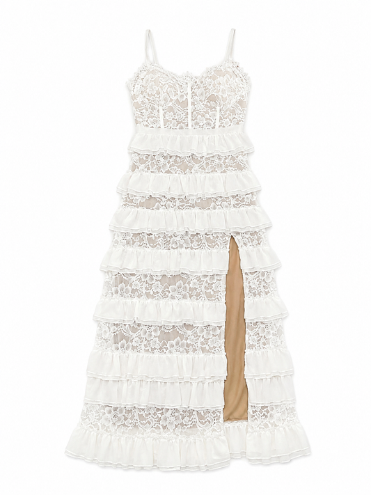 Dress pizzo White