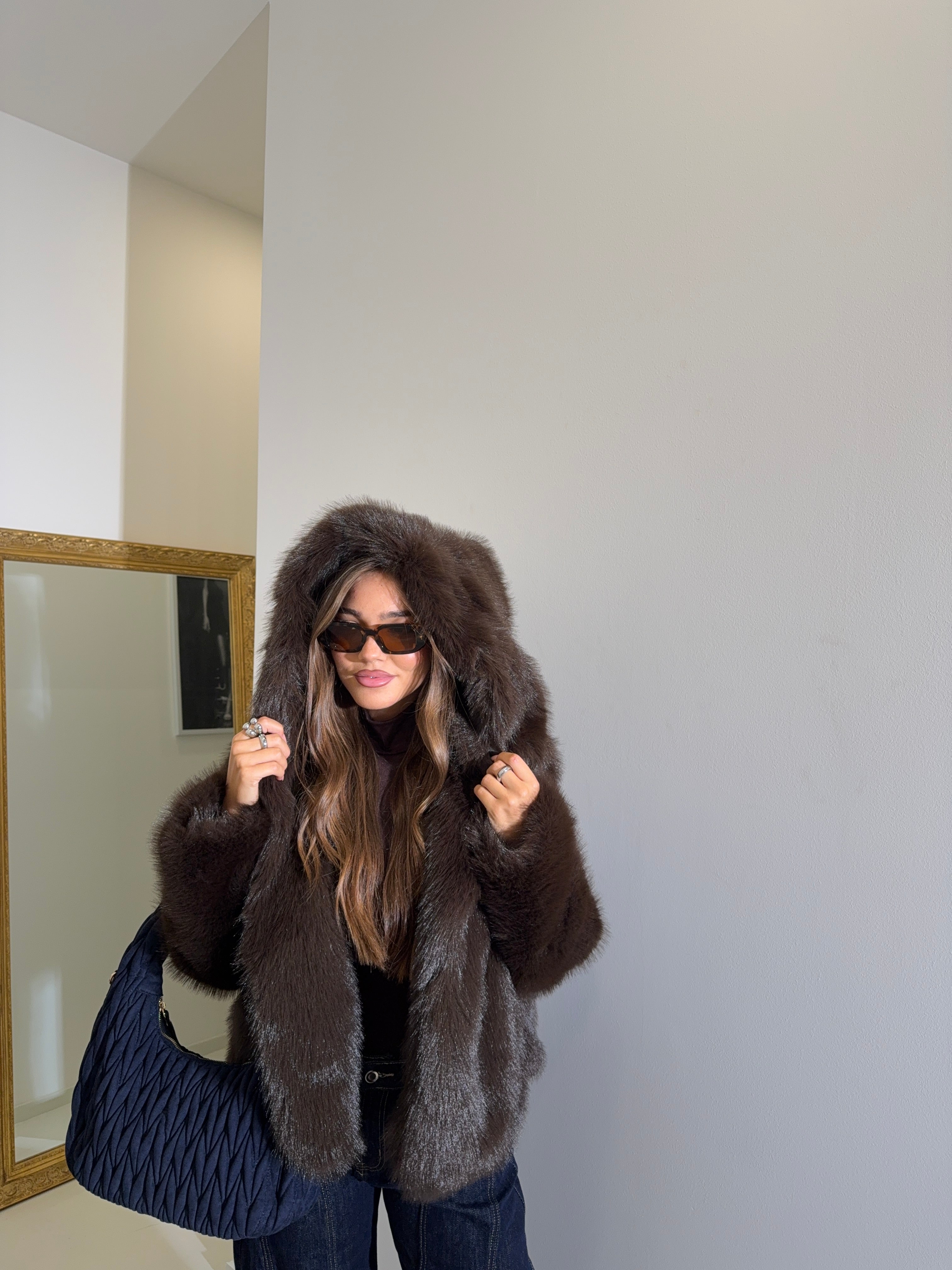 Ecofour brown con cappuccio