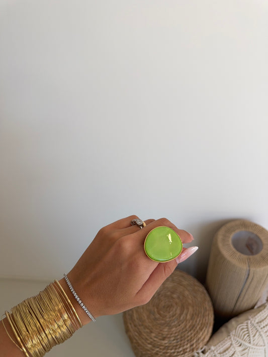 Anello pietra verde