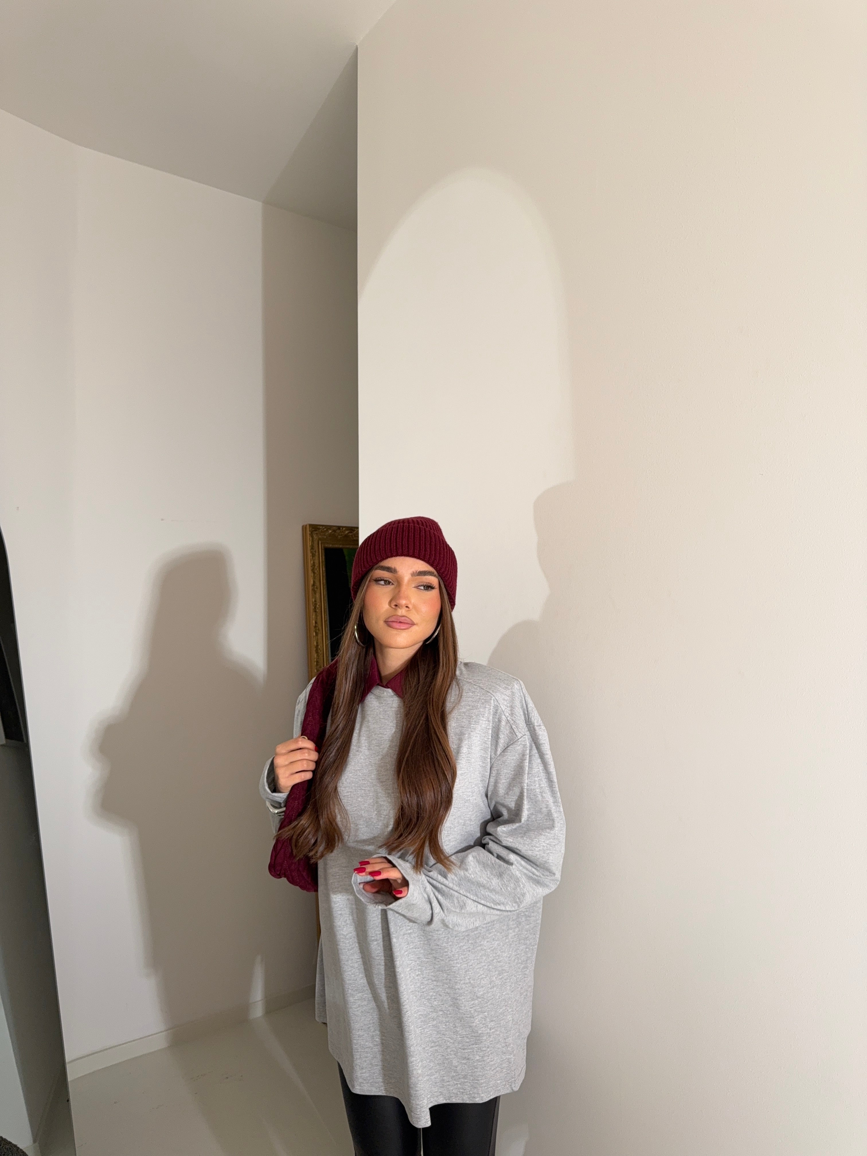 Shirt manica Over grigia