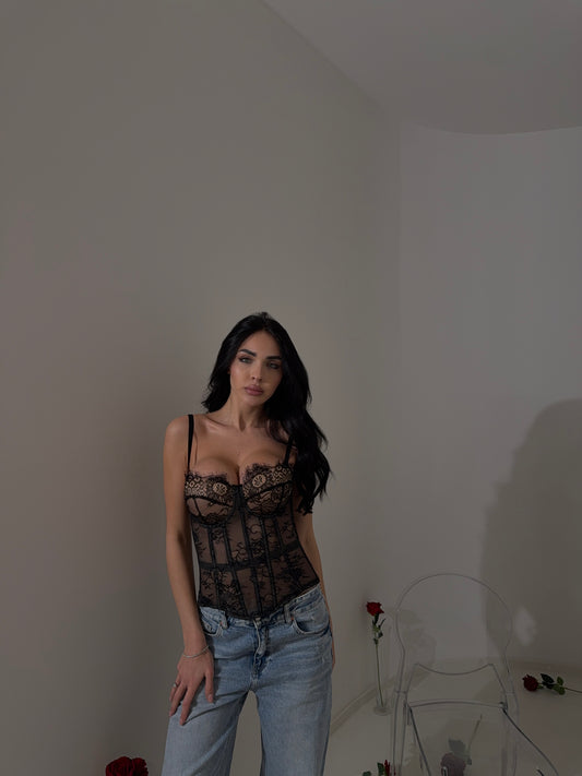 Bustier LOVE black