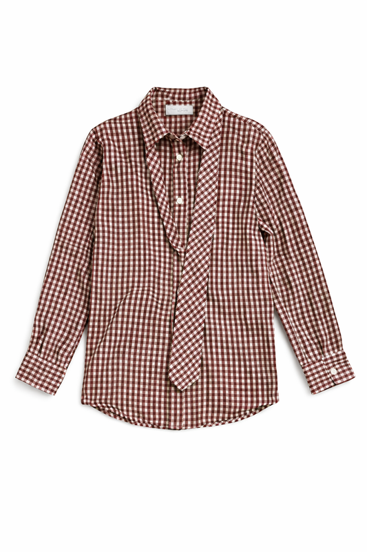 Camicia quadretti brown