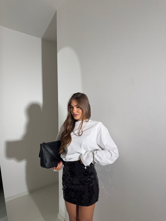 Skirt paillettes black