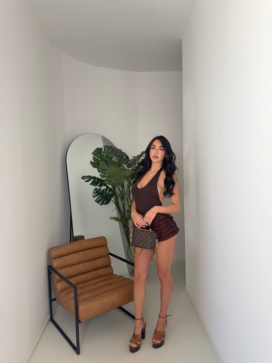 Skirt voilant brown