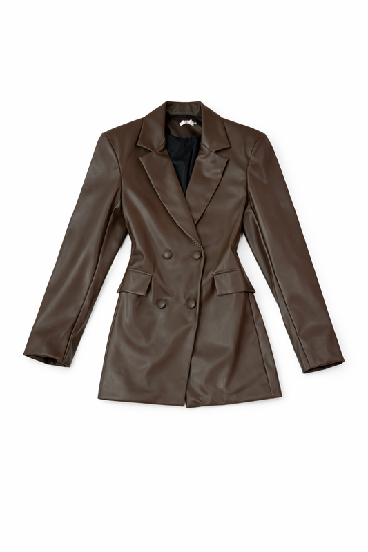 Blazer ecopelle brown