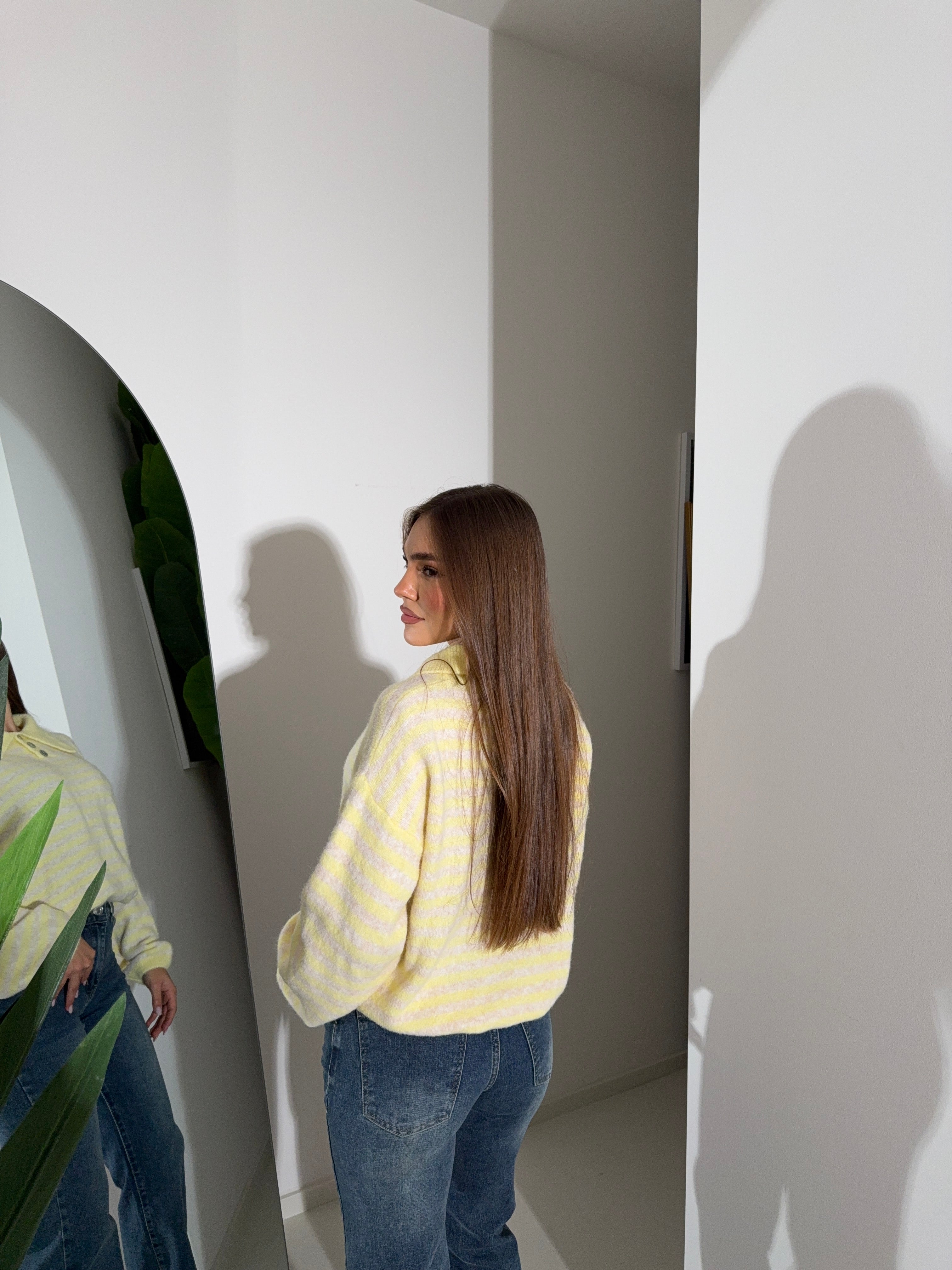 Pull FRYDA righe giallo