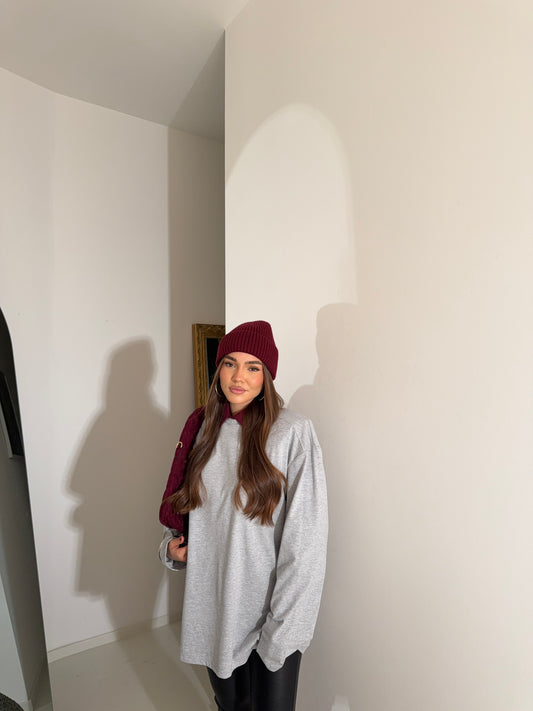 Shirt manica Over grigia