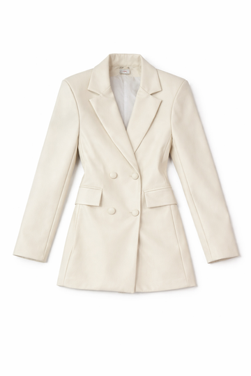Blazer ecopelle panna
