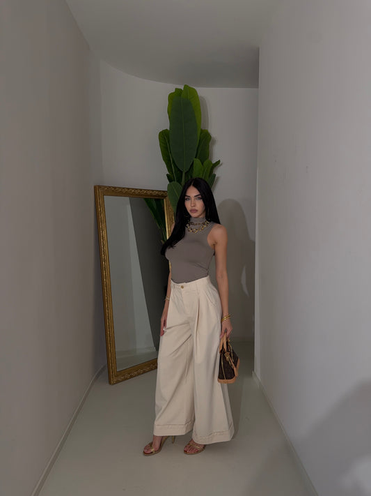 Pants HANAMI panna by lumina