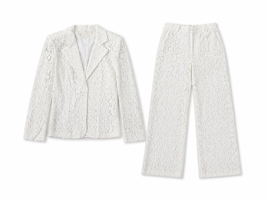Tailleur pizzo White