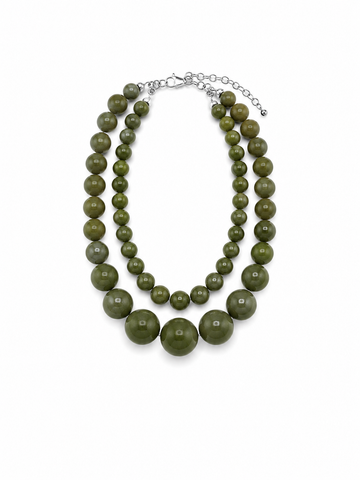 Collana perle verdi