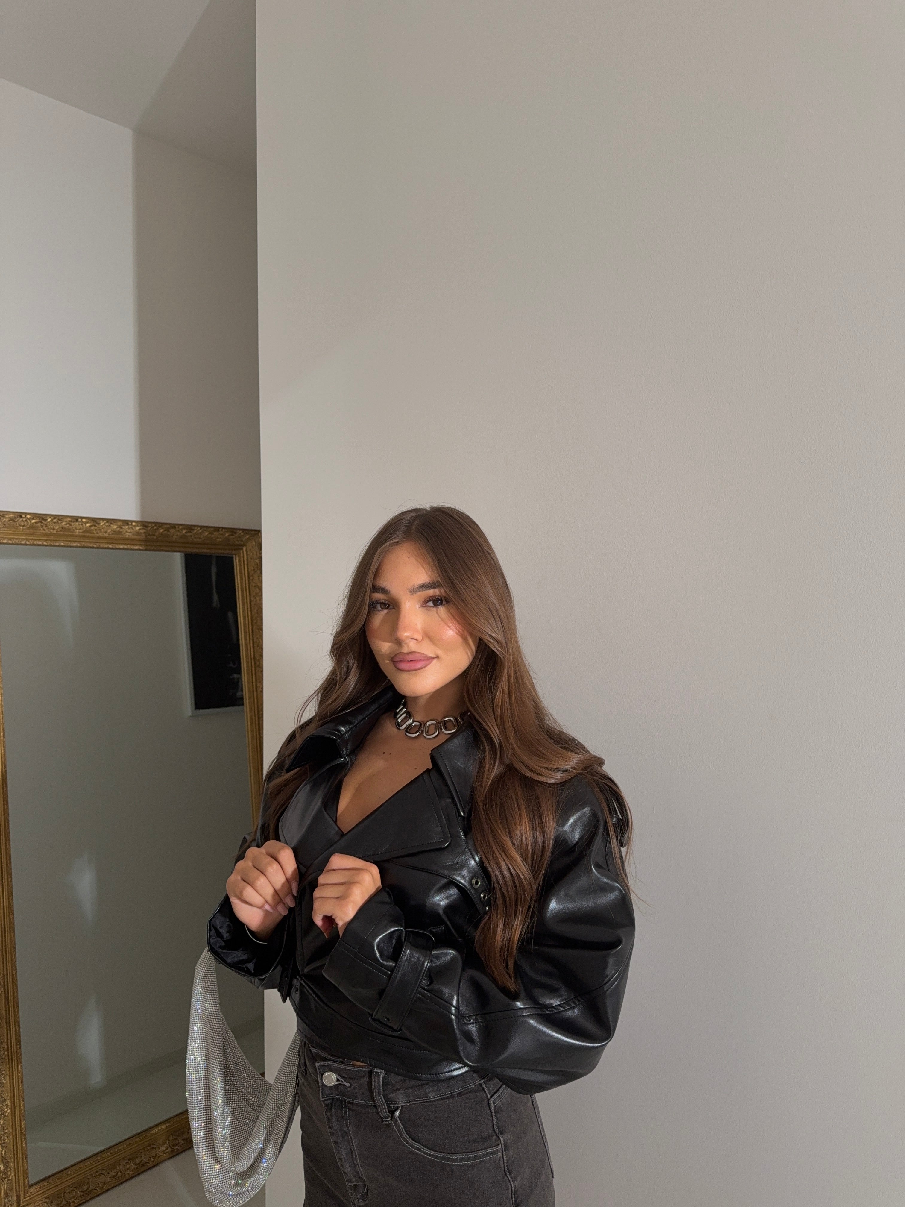 Trench ecopelle black