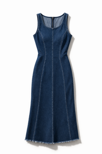 Dress long denim