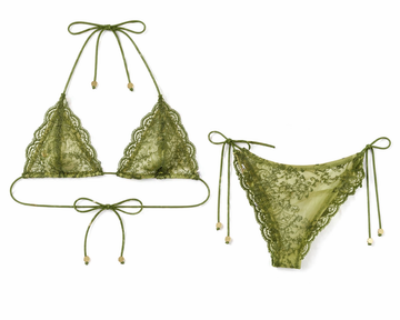 Bikini pizzo green